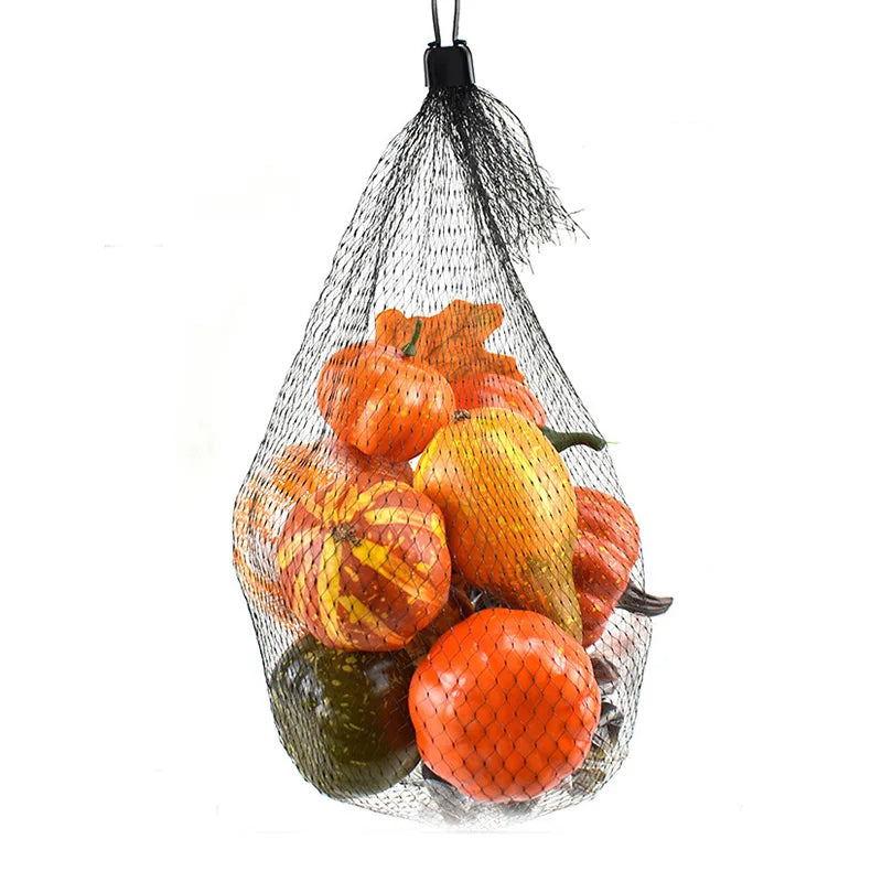 50Pcs/ Set Fall Harvest Decor Props Artificial Mini Pumpkin Gourd Acorn Berries Maple Leaf Party Holiday DIY Decorations